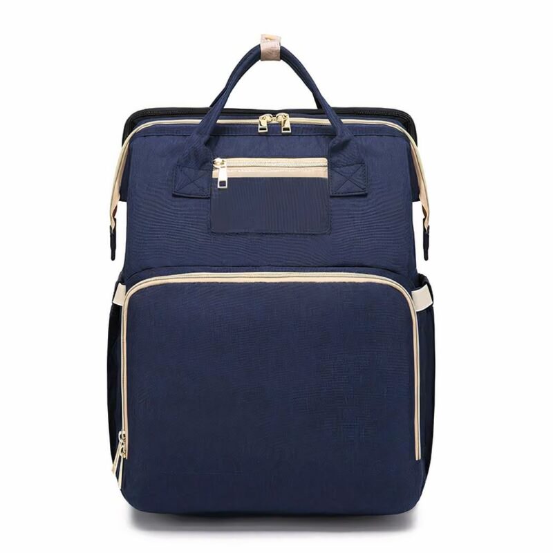 Mochila con cuna plegable - Azul marino - Bolso cambiador Bolsa