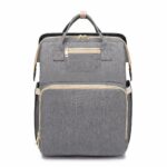 Mochila con cuna plegable - Gris - Bolso cambiador