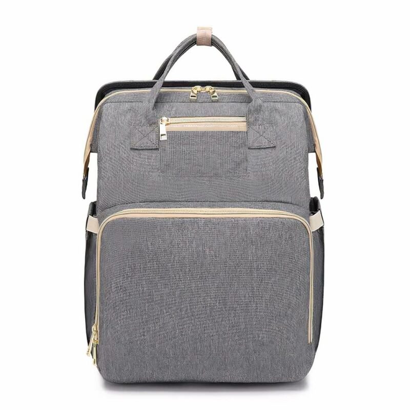 Mochila con cuna plegable - Gris - Bolso cambiador