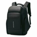 Mochila de viaje grande de PVC negro - Mochila Mochila para portátil