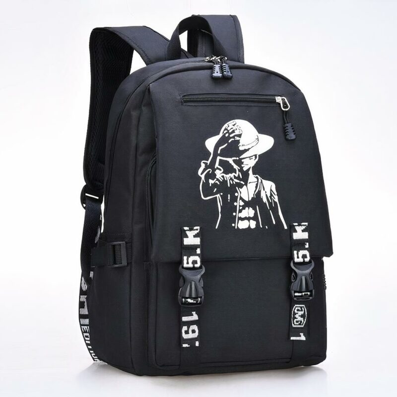 Mochila One Piece Monkey D. Luffy - Negra - Monkey D. Luffy Camiseta