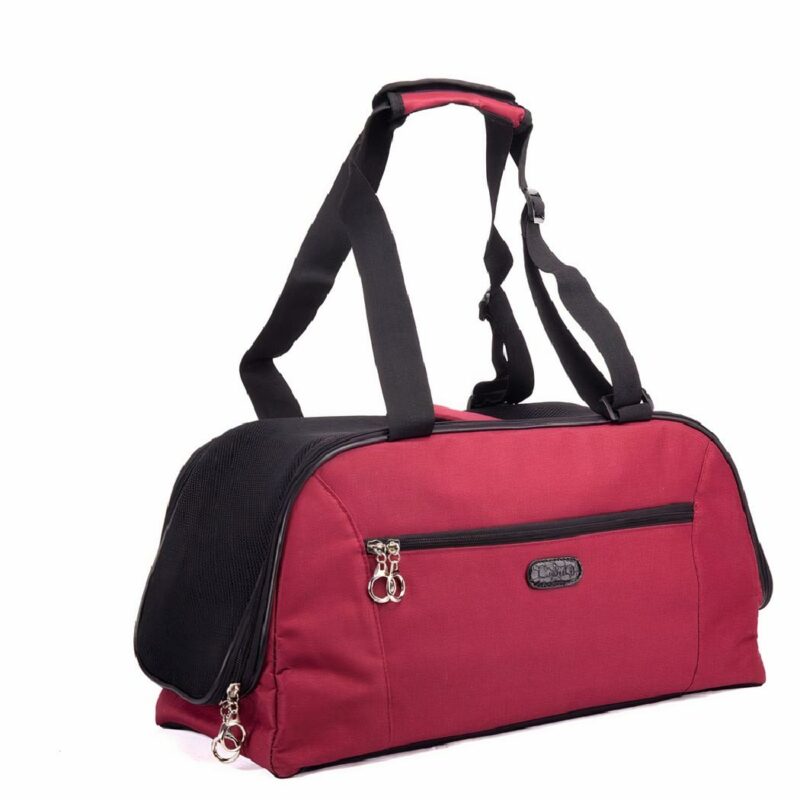 Moderna bolsa de viaje para mascotas - Rojo, M - Perro Gato