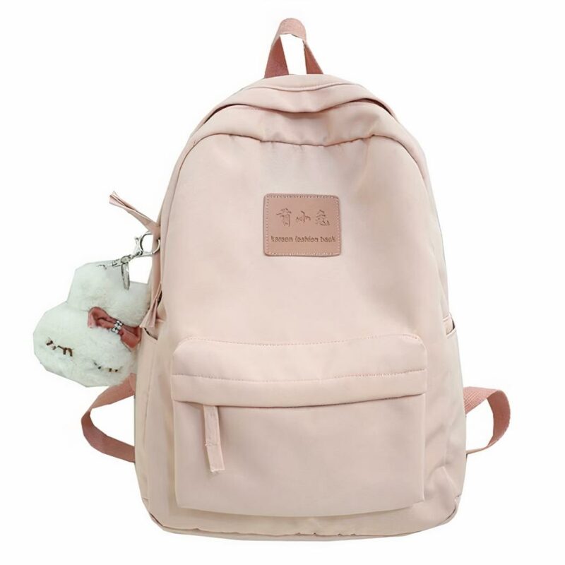 Mochila de nylon impermeable para adolescentes - Rosa - Mochila Mochila escolar