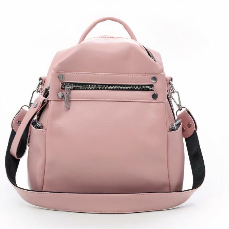 Mochila casual para mujer - Rosa - Mochila Mochila de cuero para mujer