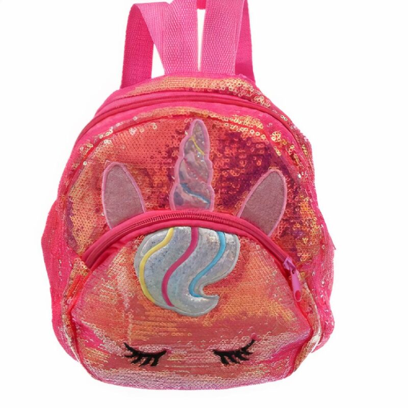 Mochila infantil unicornio con purpurina - Fushia - Mochila Mochila escolar