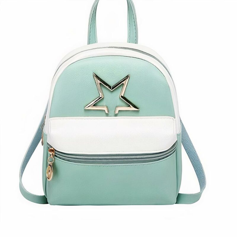 Mini mochila de cuero PU para mujer - Verde - Producto de bolso