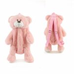 Mochila infantil de peluche - Rosa - Osito de peluche