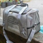 Mochila de viaje de malla para mascotas - Gris claro, S - Dog Cat