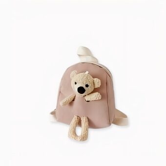 Pequeño oso de peluche de mochila, de buena calidad y muy suave.