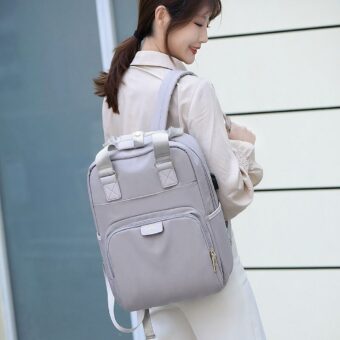Mochila urbana para mujer - Gris, M - Mochila para portátil Mochila