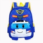 Mochila infantil Robocar Poli, azul, de buena calidad y muy de moda.