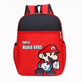 Mochila escolar estampada Super Mario - Mochila Mochila para niños, roja. Buena calidad y muy a la moda.