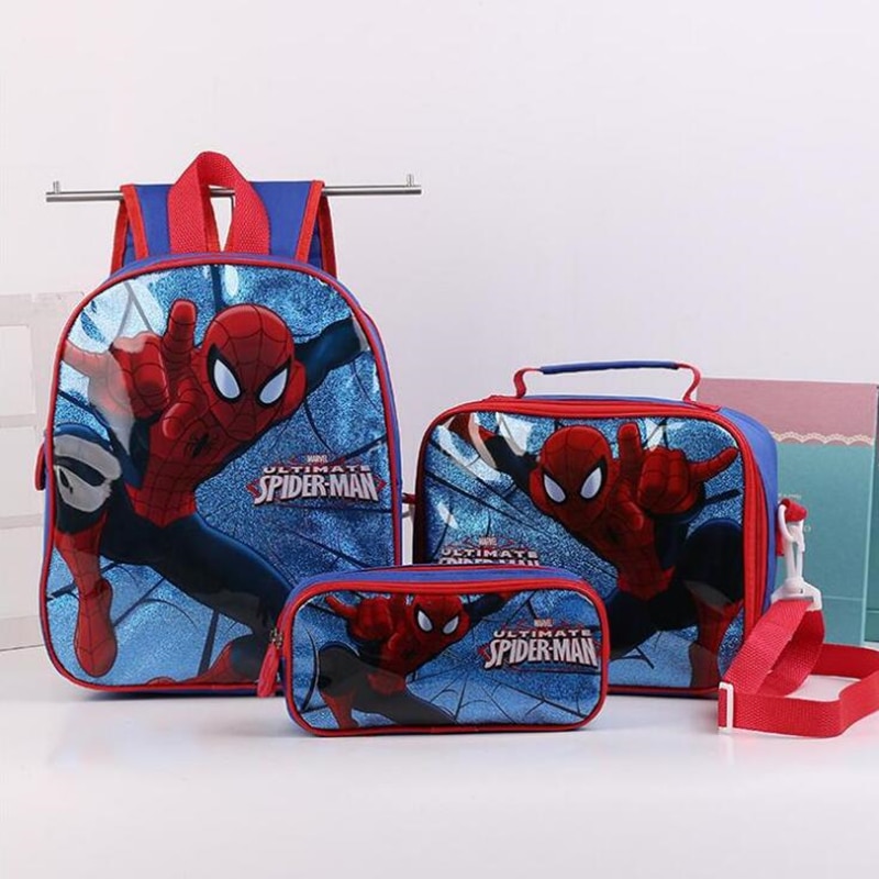 Juego de mochilas escolares Spider-man 3 piezas - Mochila escolar Mochila para niños