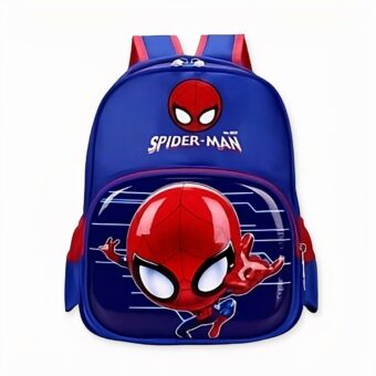 Mochila Spiderman Disney, azul y roja. Buena calidad y muy de moda.