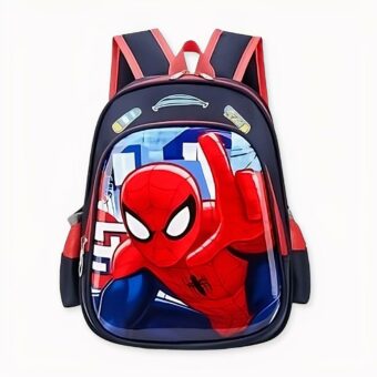 Divertida mochila escolar de Spiderman con motivo frontal, de buena calidad y muy a la moda.