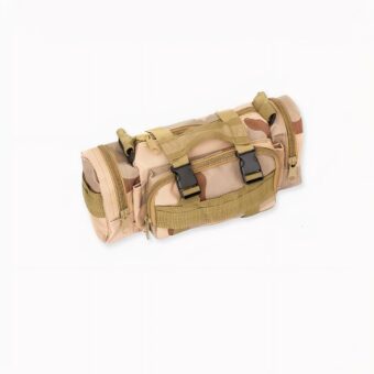 Esta bandolera militar de alta calidad le acompañará a todas partes, permitiéndole llevar todo lo que necesite. Ya sea para actividades deportivas o al aire libre, o simplemente para el uso diario. Impermeable y resistente, cuenta con numerosos compartimentos de almacenamiento independientes para su comodidad. Puede llevarla a la espalda o cruzada sobre el pecho.