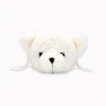 Bolso bandolera para niños con osito de peluche y fondo blanco