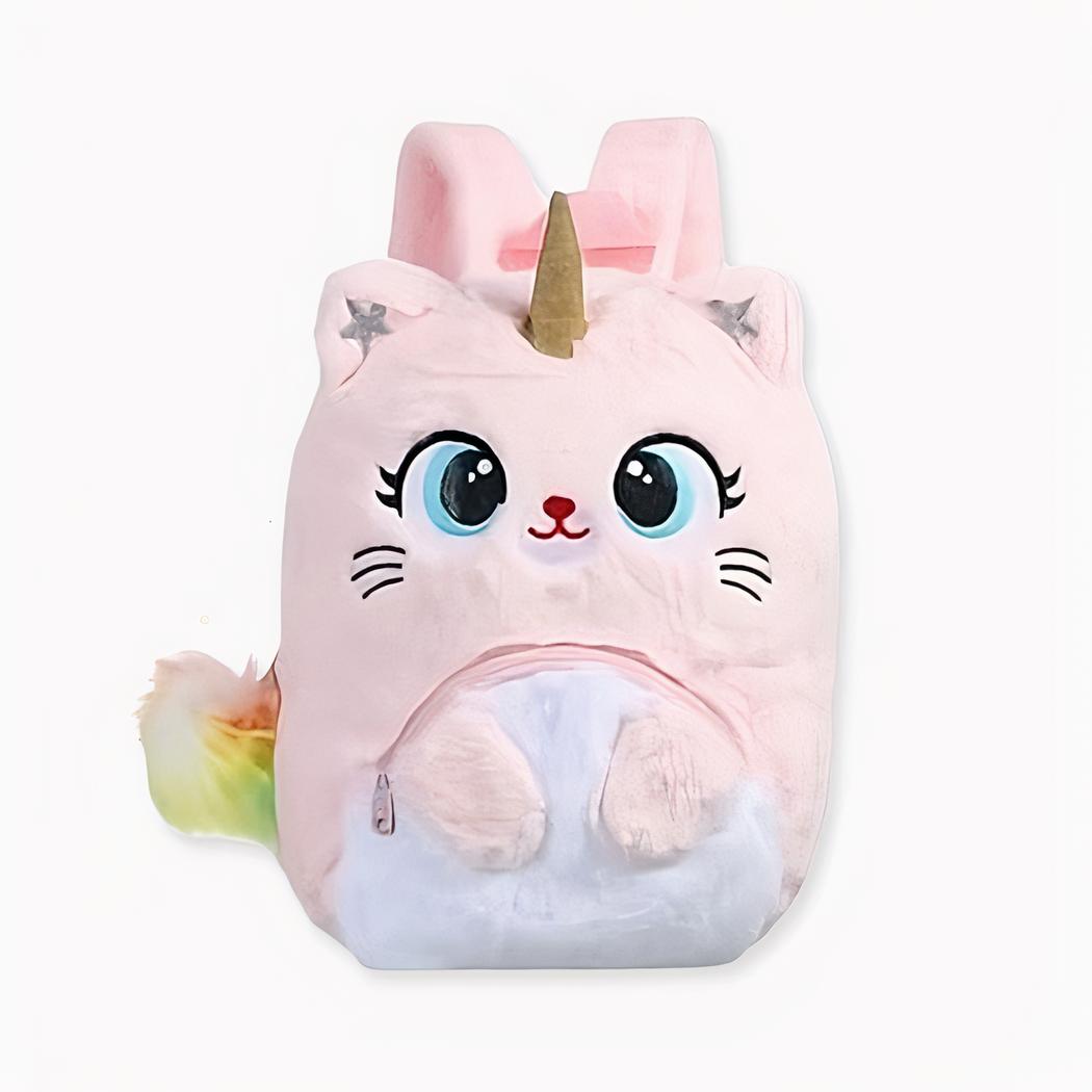 Mochila de unicornio rosa suave para niños. Buena calidad y muy de moda.