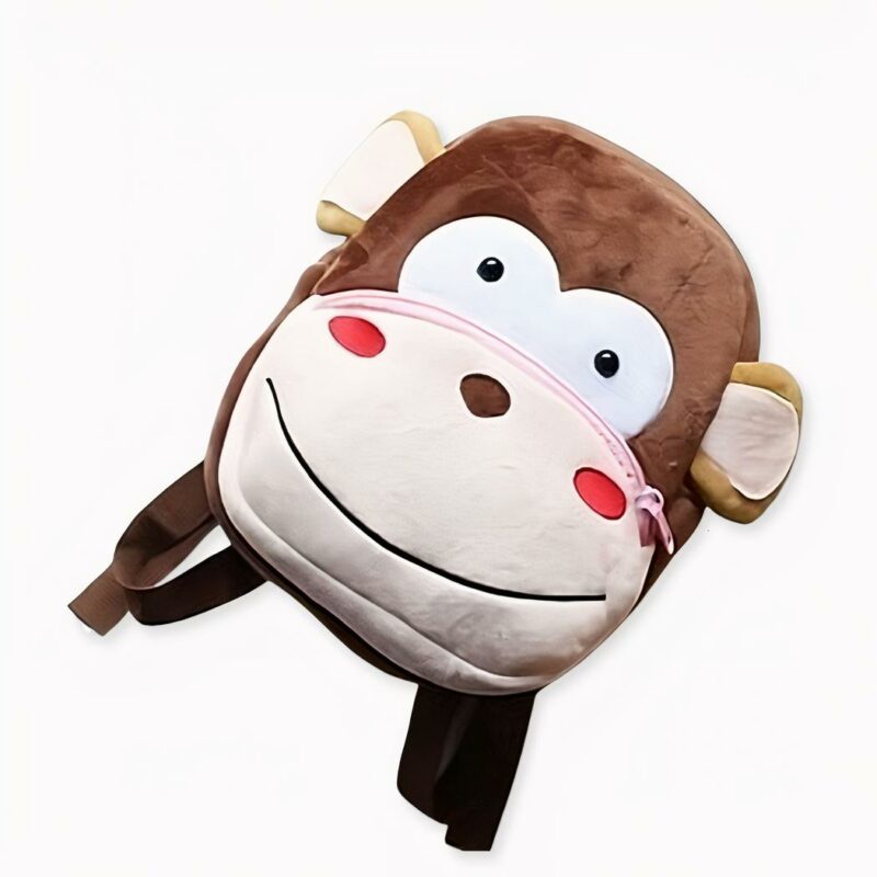 Mochila mono de peluche para niños bocazas