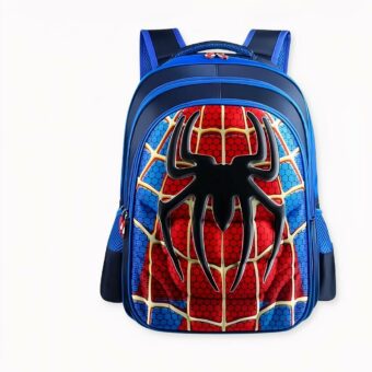 Mochila Spiderman con almacenamiento y diseño frontal