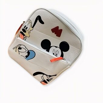 Mini mochila Mickey Mouse para niños en blanco con fondo de escritorio