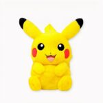 Mini mochila de peluche Pokémon Pikachu sonriente, amarilla. Buena calidad y muy de moda.