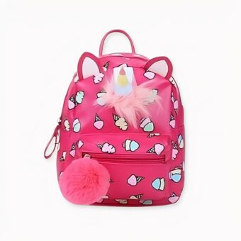 Descubra estas simpáticas mochilas de unicornio con motivo de cucurucho de helado para regalar a su princesita. Una mochila con un unicornio, su animal favorito, para hacerle compañía de camino al colegio. Esta mochila es bonita con sus borlas alrededor del cuerno de unicornio.