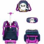 Mochila búho para niñas con ruedas 1