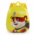 Mochila de patrulla para niñas y niños amarilla con fondo blanco