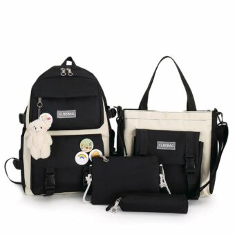 Juego de mochilas con colgante de osito 2