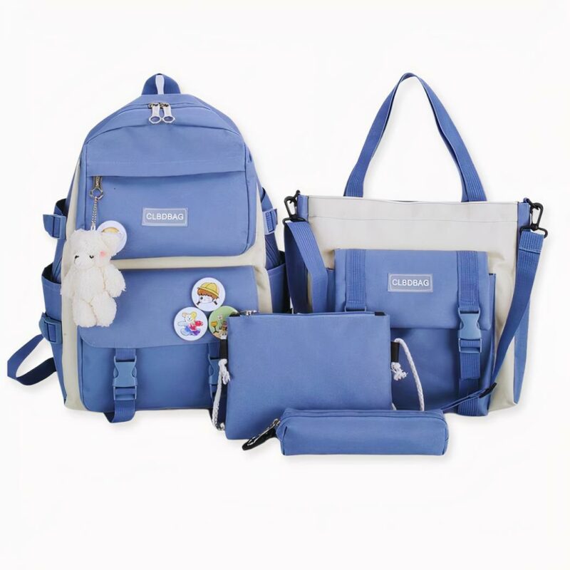 Descubra esta mochila de lona y poliéster para chicas adolescentes y mujeres. Este juego de bolsas se compone de 4 piezas de bolsas de alta calidad. Estas bolsas son resistentes y duraderas, lo que las hace perfectas para el uso diario. Además, las dos bolsas grandes son espaciosas y pueden contener todo lo necesario para sus actividades diarias. Las bolsas de este set también son bonitas y elegantes.