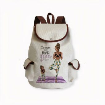 Esta elegante mochila vintage está fabricada en lino y poliéster, con gran capacidad de almacenamiento, ideal para viajes, trabajo y picnics. El diseño permite un estilo moderno o más informal.