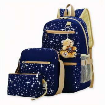 Esta mochila es perfecta para la mujer ocupada que se desplaza. Tiene muchos compartimentos para todos sus artículos esenciales. El colgante de oso añade un toque de capricho. Las correas de los hombros son regulables, para que pueda ajustarla a su gusto. El material de este bolso es duradero y de gran calidad. Tanto si va al trabajo como a la escuela, esta mochila la mantendrá organizada y elegante al mismo tiempo.