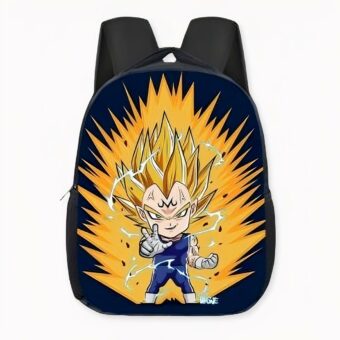 Mochila Dragon Ball Z Majin Vegeta, motivo naranja. Buena calidad y muy a la moda.