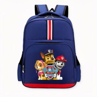 Mochila de plástico verde de calidad de la Patrulla Canina con motivos de perros en la parte delantera