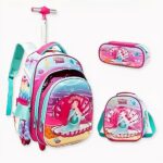 Mochila con ruedas Ariel la Sirenita. Buena calidad y muy práctica.