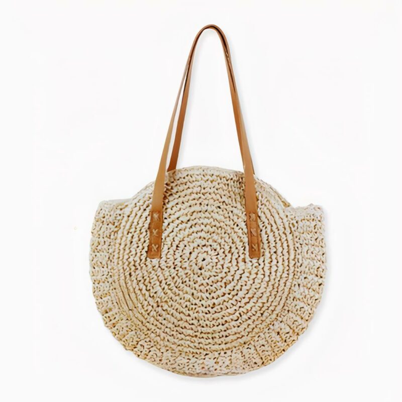 ¿Busca un bolso práctico y elegante para la playa? Aquí tiene nuestro magnífico bolso de playa redondo de paja para mujer Su estilo bohemio es perfecto para el verano, y combina fácilmente con todo tipo de conjuntos veraniegos