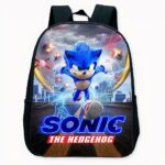 Mochila infantil Sonic con motivo frontal. Buena calidad y muy de moda.