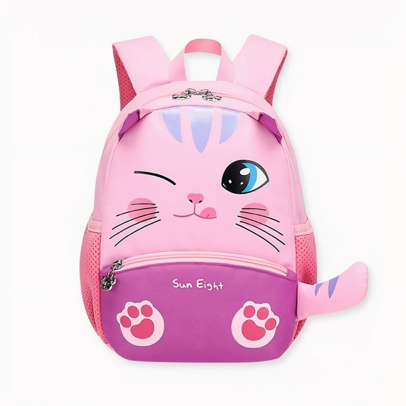 Mochila escolar con motivos de animales en 3D para niños, de buena calidad y muy actual.