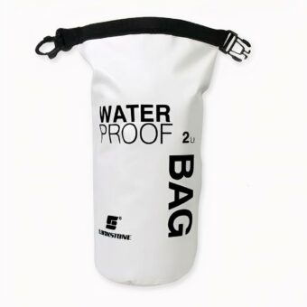 Mini bolsa impermeable de moda blanca y negra de 2L para deportes acuáticos