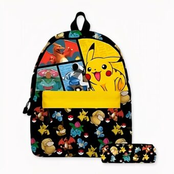 Mochila Pokémon Go para niños con estuche a juego. Buena calidad y muy a la moda.