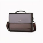 Elegante bolso marrón de PU para hombre, de muy alta calidad