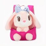 Bonita mochila rosa con conejo de orejas grandes para niñas. Buena calidad y muy a la moda.