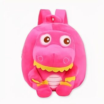 Mochila de dinosaurio liliputiense en forro polar rosa. Buena calidad y muy a la moda.