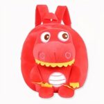 Mochila de dinosaurio liliputiense en forro polar rojo. Buena calidad y muy a la moda.