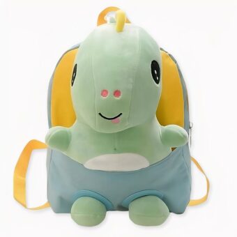 Mochila infantil liliputiense con felpa de dinosaurio gris. Buena calidad y muy de moda.