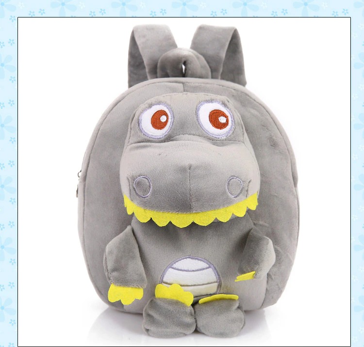 Mochila dinosaurio liliputiense de forro polar gris