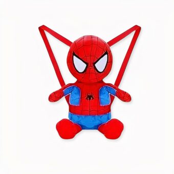 Mochila azul y roja de Spiderman. Buena calidad y muy de moda.