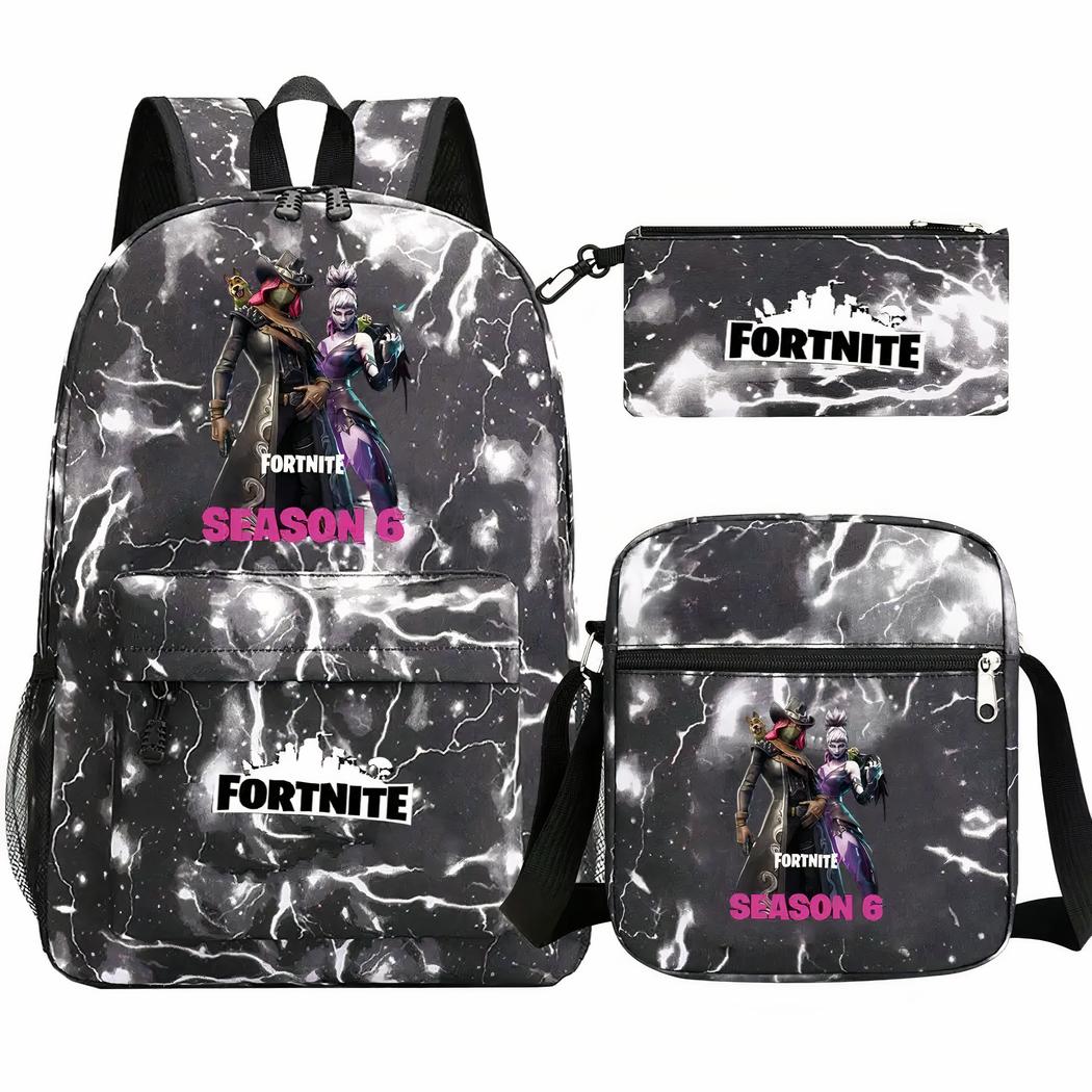 Juego de piezas de mochila gris y negra de Fortnite Mis Mochilas