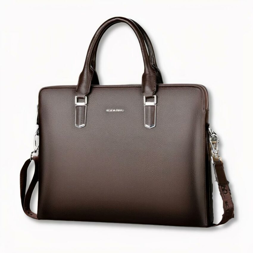 IMG_cartable_messager_cuir_main.jpeg Maletín mensajero de piel para hombre con fondo gris claro